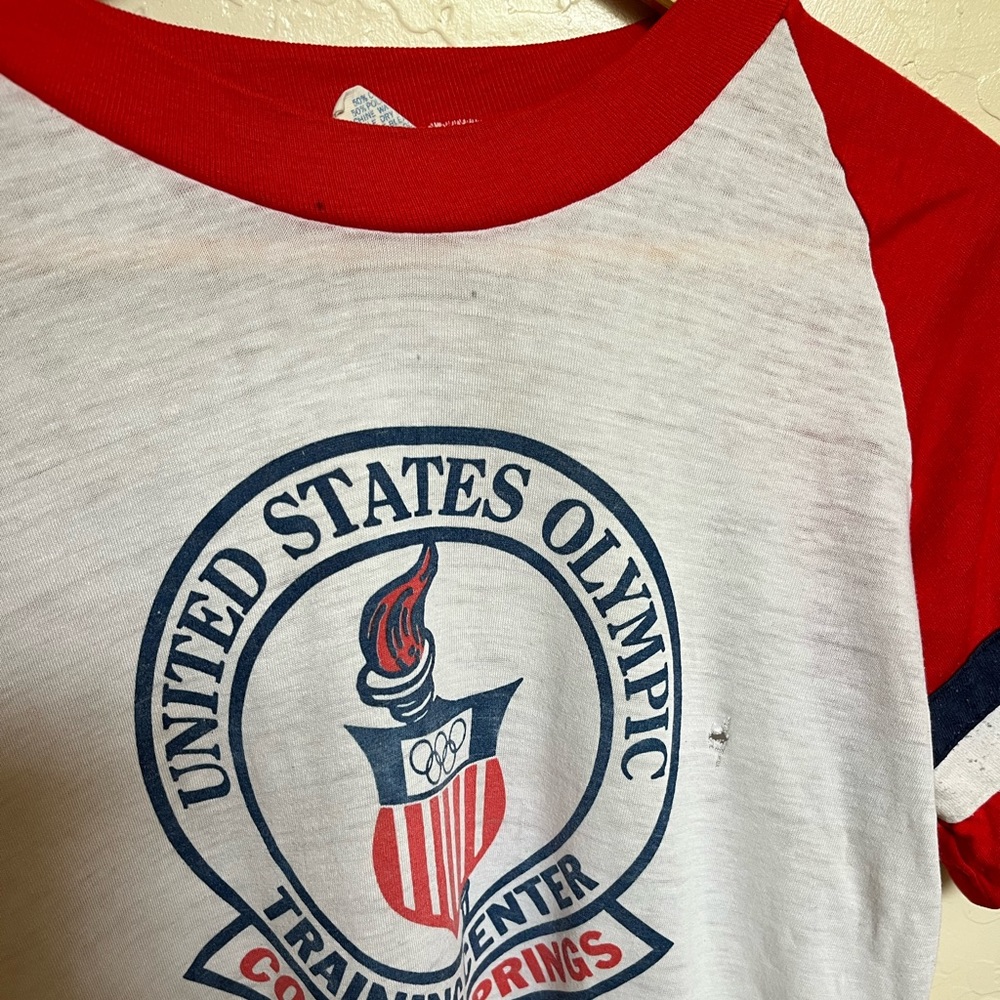VINTAGE U.S. Olympics Ringer T - Picture 3 of 5